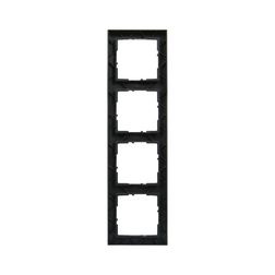 Suno keret 4-egység vízszintes és függőleges műanyag fekete lakkozott LEGRAND - 721524
