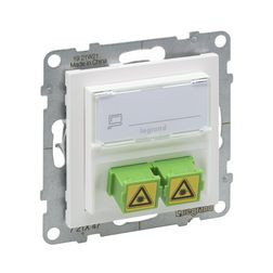 Suno optikai csatlakozóaljzat süllyesztett bepattintás 2 SC fehér egyenes LEGRAND - 721147