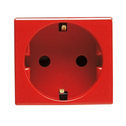 System 162 dugalj földelt gyerekzárral piros IP41 modultartó csavaros GEWISS - GW20297