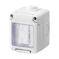 System nyomó N101 védett betét komplett házban szürke falonkívüli csavaros IP55 27Combi GEWISS - GW27835