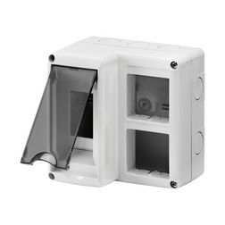 System szerelvénykombinációs doboz 4(2x2)SYSTEM-modul+2DIN- modul 1-egység szürke 27Combi GEWISS - GW27071