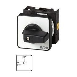 Szakaszoló be-ki kapcsoló 20A 1P 5.5kW/400VAC-3 beépíthető fix fekete T0-1-8200/E EATON - 067352