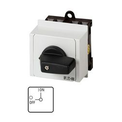 Szakaszoló be-ki kapcsoló 20A 3P 5.5kW/400VAC-3 ráépíthető sorolható fix fekete T0-2-1/IVS EATON - 031758