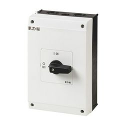 Szakaszoló be-ki kapcsoló 63A 3P 30kW/400VAC-3 ráépíthető tokozott fekete P3-63/I4 EATON - 207356