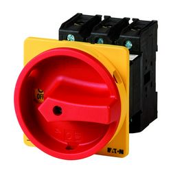 Szakaszoló fő- és vészkapcsoló 63A 3P 30kW/400VAC-3 ráépíthető fix piros P3-63/V/SVB EATON - 048218