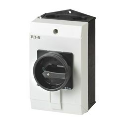 Szakaszoló főkapcsoló 32A 3P 13kW/400VAC-3 ráépíthető tokozott fekete P1-32/I2/SVB-SW/HI11 EATON - 207316