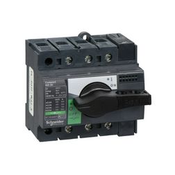 Szakaszoló főkapcsoló 80A 500V 3P ráépíthető beépíthető előlapi központos fix INS8080 Schneider - 28904