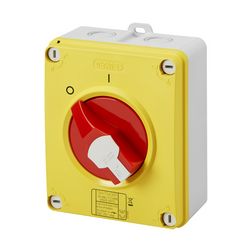 Szakaszoló vész- be-ki kapcsoló 3P 25A tokozott IP66 70RTHP GEWISS - GW70487P