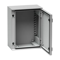 Szekrény fali teli ajtós műanyag 530mm 430mmx 200mmx IP66 szürke Thalassa PLM Schneider - NSYPLM54G