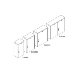 Szekrény lábazat nélkül Gr.0-ás nagyság műanyag síma falú 922mm x 595mm x 342mm Emiter - DL36900