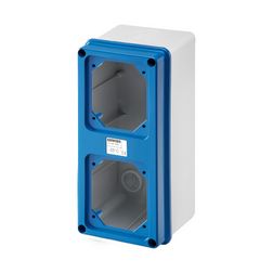 Szerelvénydoboz falonkívüli 16-32A CEE dugaljhoz műanyag 120mm x 280mm-hossz 92mm IP55 IB GEWISS - GW66741N