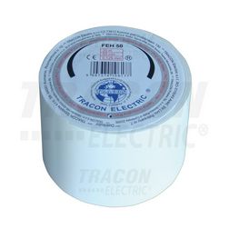 Szigetelőszalag fehér 50mm x 20m PVC 90°C max. TRACON - FEH50