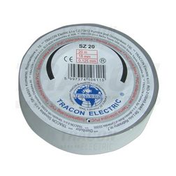 Szigetelőszalag szürke 18mm x 20m PVC 90°C max. TRACON - SZ20