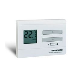 Szobatermosztát LCD +2xAA1,5V-elem 5°C- 40°C elem falonkívüli világosfehér  fűtés QUANTRAX - Q3