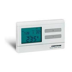 Szobatermosztát programozható LCD +2xAA1,5V-elem digitális 5-40°C 8A 230V elektronikus QUANTRAX - Q7