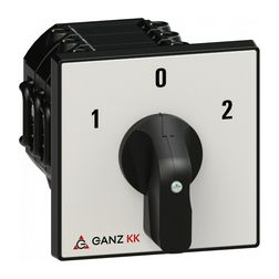 Terhelés 0-1-2 átkapcsoló 3P 63A előlapra KK2-63-6006 Ganz KK - 903-6006-701