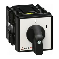 Terhelés 0-1 be-ki kapcsoló 3P 20A előlapra KK0-20-6002 Ganz KK - 1AC6002AA00M20