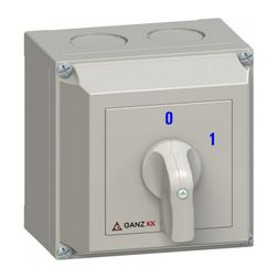 Terhelés 0-1 be-ki kapcsoló 3P 32A tokozott KKM1-32-6002 Ganz KK - 4AF6002XB00S20