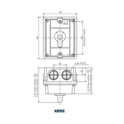 Terhelés be-ki kapcsoló 3P 115A tokozott KKM2-115-6002 Ganz KK - 904-6002-972