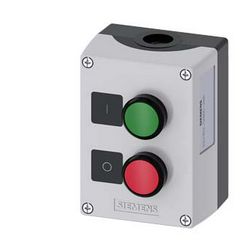 Tokozott nyomógomb O-I piros-zöld 2-poz. 5-500V50Hz 5-500VDC szürke műanyag 1z SIRIUS ACT SIEMENS - 3SU1802-0AB00-2AB1