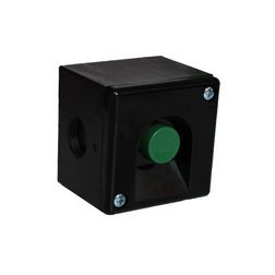 Tokozott nyomógomb zöld 1-pozíció 400VAC fekete műanyag IP40 1-z VA Elektronika - BKV-MT(2)