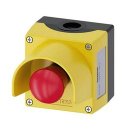 Tokozott vésznyomó fordítónyugtázás +védőgallér 1-poz. 5-500V50Hz 5-500VDC 1ny SIRIUS ACT SIEMENS - 3SU1801-0NA00-2AC2