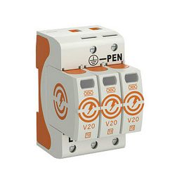 Túlfeszültség-levezető C 3P T2 TNC TN-S TN-C-S TN 230V/AC 40kA 3M V20-3-280 OBO-BETTERMANN - 5095163