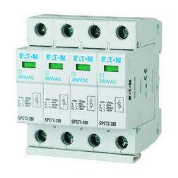 Túlfeszültség-levezető dugaszolható 4P T2 TN-S TN-C-S TN 280V/AC 40kA 4M SPCT2-280/4 EATON - 167596