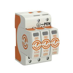 Túlfeszültség-levezető kombi 3P T1+T2 TNC TN-S TN-C-S TN 230V/AC 3M V50-B+C 3-280 OBO-BETTERMANN - 5093511
