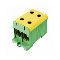 Univerzális sorkapocs PE zöld-sárga 35-240mm2Cu/Alu 1P csavaros UK 240/2 PE Pollmann - 2090215