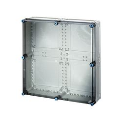 Üres elosztószekrény falonkívüli műanyag átlátszó fedél 600mm x 600mm x 170mm IP65 Mi 0800 Hensel - 2000006