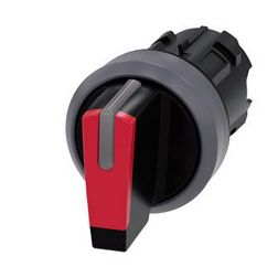 Választókapcsoló fej műanyag d22 I-0-II világító működtetőkaros 3-állású piros SIRIUS ACT SIEMENS - 3SU1032-2BL20-0AA0