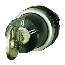 Választókapcsoló fej műanyag d22 kulcsos 3-állású reteszelt fekete kerek M22-WRS3 EATON - 216900