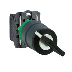 Választókapcsoló komplett műa. d22 2-állású 1-z kulcsos fekete reteszelt Harmony XB5 Schneider - XB5AG21