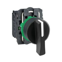 Választókapcsoló komplett műa. d22 3-állású 2-z hosszú forgatókaros fekete Harmony XB5 Schneider - XB5AJ53