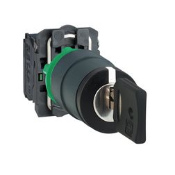 Választókapcsoló komplett műa. d22 3-állású 2-z kulcsos fekete reteszelt Harmony XB5 Schneider - XB5AG33