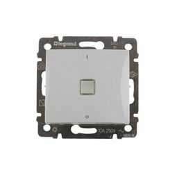 Valena 102 2P kapcsoló betét közp. fedéllel alumínium süllyesztett IP31 1- billentyű/gomb LEGRAND - 770149