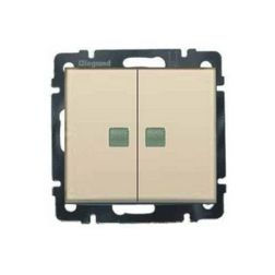 Valena 105 2x1P csillárkapcsoló betét közp. fedéllel elefántcsont ellenőrzőfény süllyesztett IP31 LEGRAND - 774113