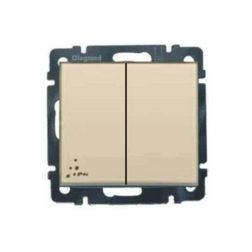 Valena 106+6 kettős váltókapcsoló betét közp. fedéllel elefántcsont süllyesztett IP44 LEGRAND - 774198