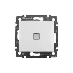Valena 106 váltókapcsoló +jelzőfény betét közp. fedéllel fehér süllyesztett IP31 1- LEGRAND - 774203