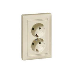 Valena 162/2 dugalj földelt központi fedlap elefántcsont IP20 süllyesztett csavaros LEGRAND - 774370