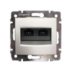 Valena adatcsatlakozó dugalj UTP 2xRJ45 8(8) Cat6 alumínium LEGRAND - 770247