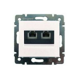 Valena adatcsatlakozó dugalj UTP 2xRJ45 8(8) Cat6 fehér LEGRAND - 774247