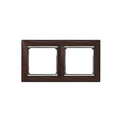 Valena keret 2-es wenge dekor/ezüst vízszintes műanyag LEGRAND - 770372