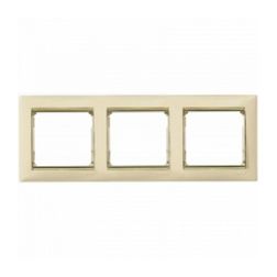Valena keret 3-as elefántcsont/arany vízszintes műanyag LEGRAND - 774153