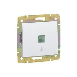 Valena N101 nyomó betét közp. fedéllel 1- billentyűs 1z fehér lámpa IP31 jelzőfény LEGRAND - 774413