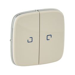 ValenaAllure billentyű kettős kapcs/nyg.-hoz bézs üres-jel  jelzőfényes IP20 műanyag LEGRAND - 755226