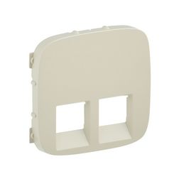 ValenaAllure fedlap 2xRJ45/RJ11 adatcsatlakozóhoz műanyag címketartó nélkül elefántcsont LEGRAND - 755426