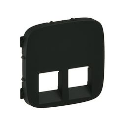 ValenaAllure fedlap 2xRJ45/RJ11 adatcsatlakozóhoz műanyag fekete címketartó nélkül LEGRAND - 755428