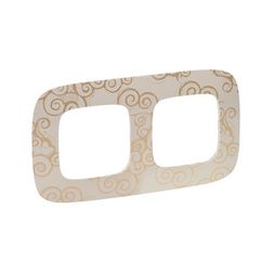 ValenaAllure keret 2-es arany dekor vízszintes és függőleges műanyag LEGRAND - 754352